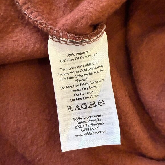 Eddie Bauer Fleece 1/4 Zip Pullover Sweater Mens TXL Rust Brown - Picture 6 of 6